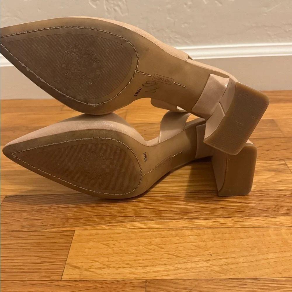 Vince Camuto Nude Neutral Slingback Pointed Toe Pump High Heel Shoes 9.5 9 1/2